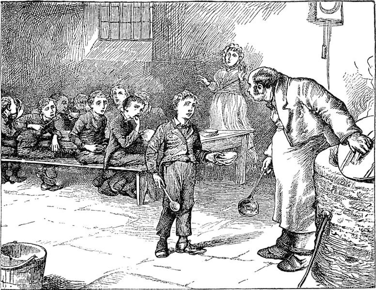 Illustrazione dall'edizione originale di "Oliver Twist"